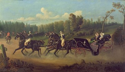 Empress Eugenie and Queen Victoria in the Park at Compiegne by Jonny Audy